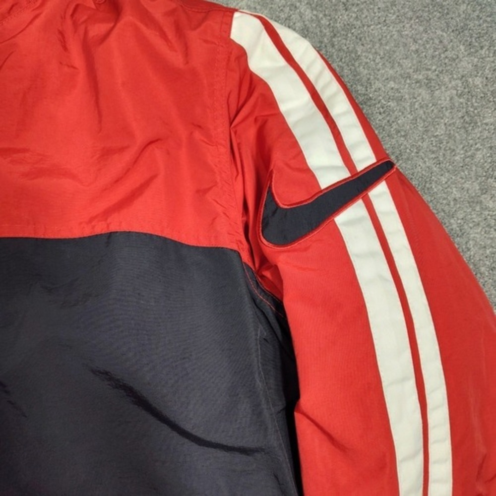 Nike Reversible Red Black Fleece Track Jacket Men's‎ Large Zip Up - Picture 14 of 15